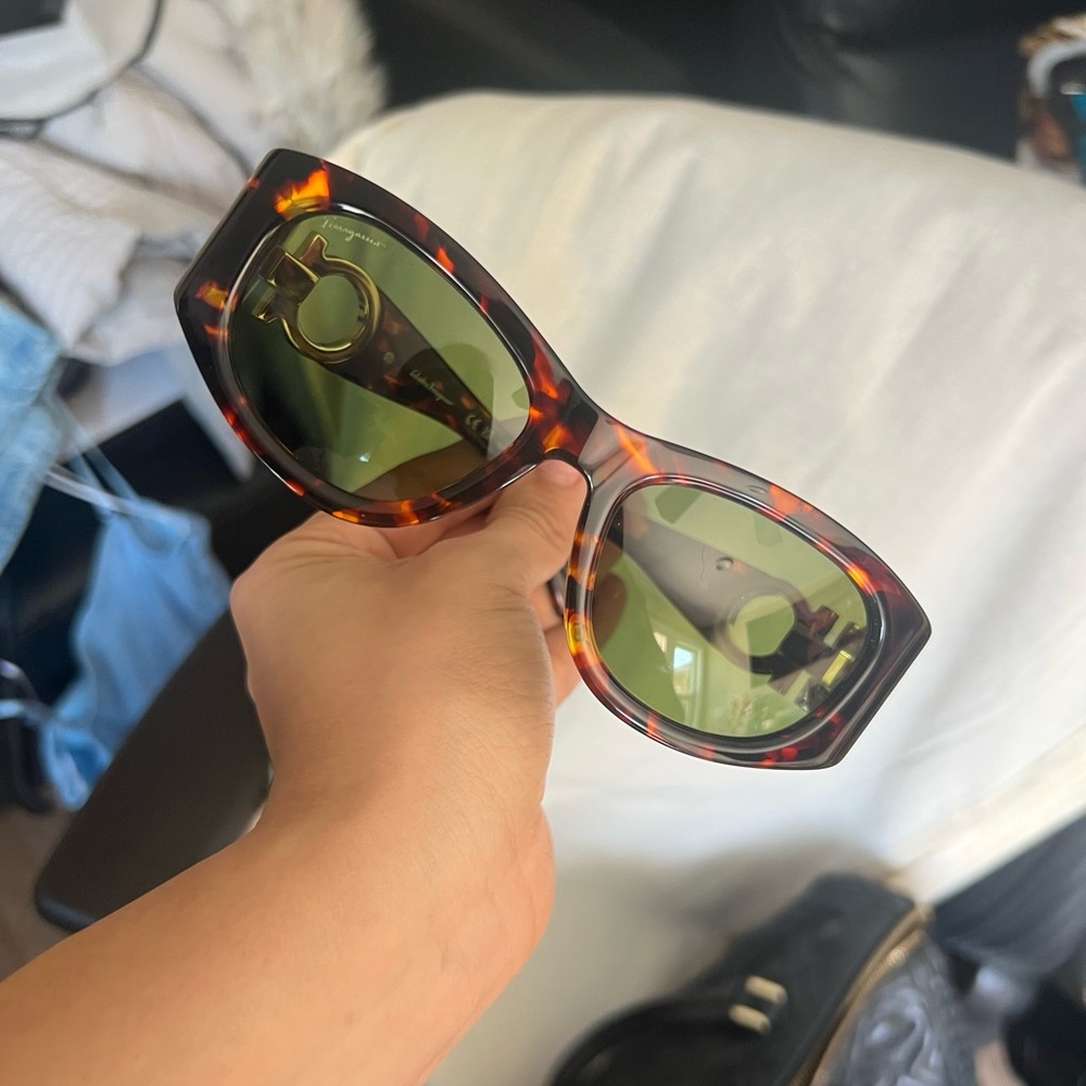 Salvatore Ferragamo Tortoise Shell Sunglasses